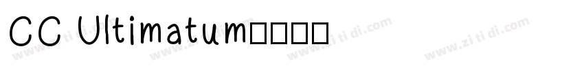 CC Ultimatum字体转换